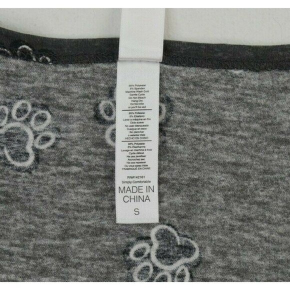 LuLaRoe Gray Puppy Paw Print Short Sleeve Perfect T Shirt Womens Small New - Picture 9 of 10